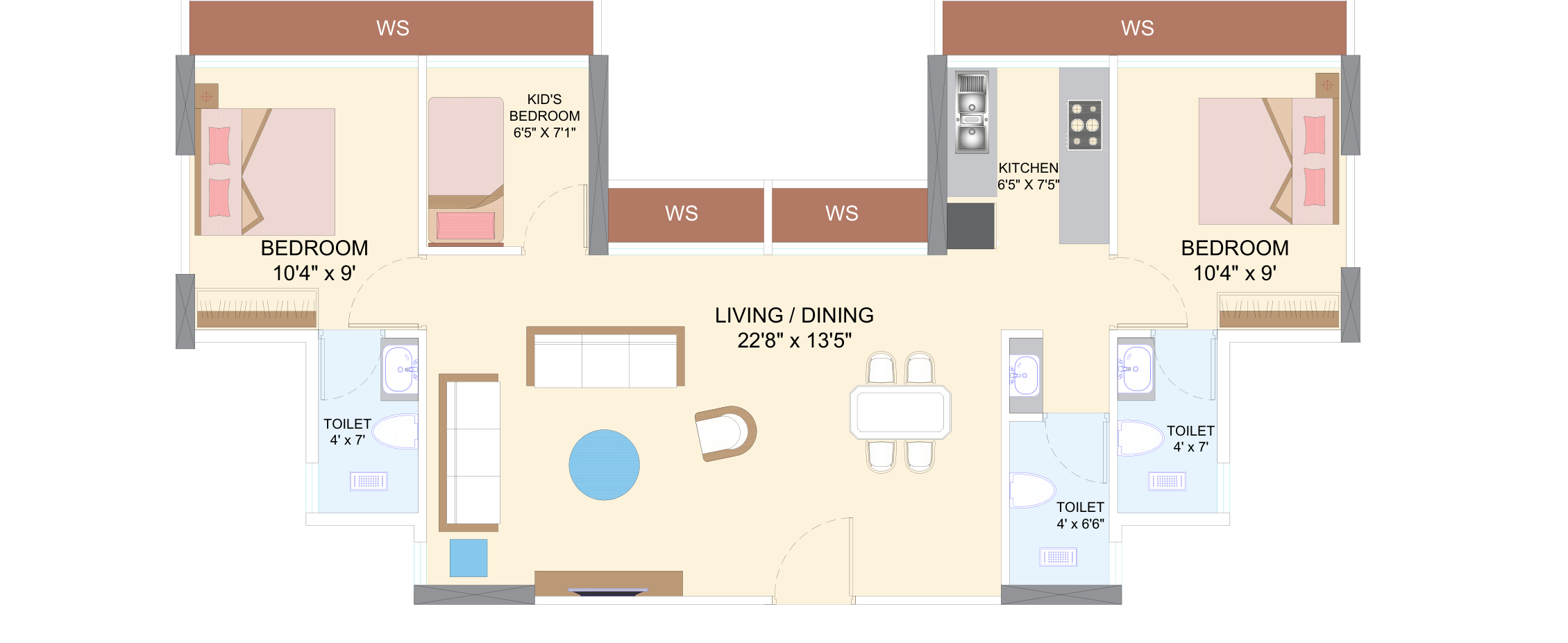 2.5 BHK executive residence layout